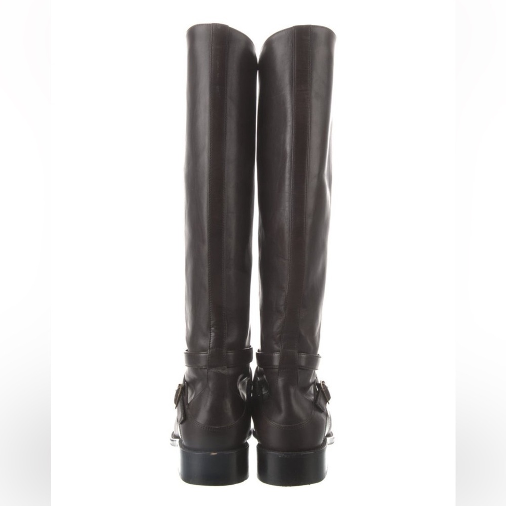 Saint Laurent Leather Riding Boots - Picture 5 of 12
